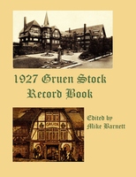 1927 Gruen Stock Record Book