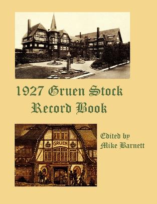 The Gruen 1927 Stock Record Book